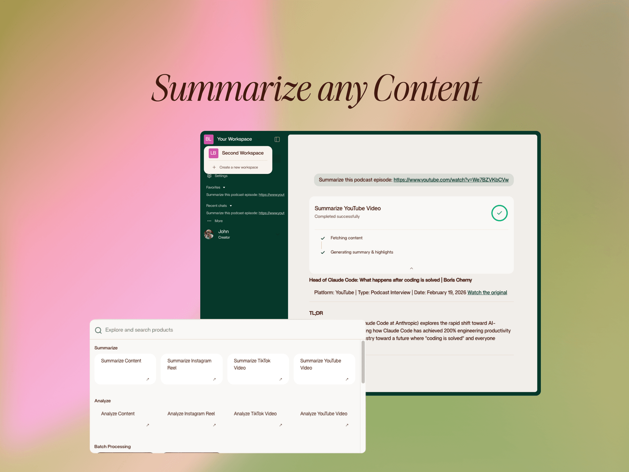 Isabella content workspace